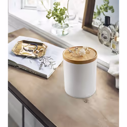 Yamazaki Home Tosca Stacked Accessory Trays With Wooden Lid - Open - Abs Plastic  One Size  White