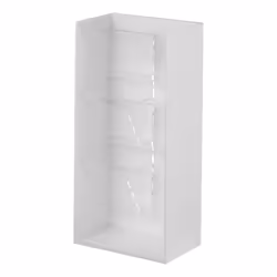 Yamazaki Makeup Storage Case, White, Tabletop, ABS synthetics, Polycarbonate, Monochromatic, 120 mm, 77 mm