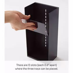 Yamazaki Home Tower Jewelry & Makeup Organizer  Standup Cosmetic Storage Box  Display Case - Angled - Abs Plastic