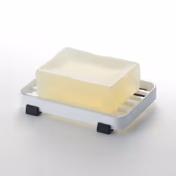 Yamazaki Soap Tray, White, Steel, Rectangular, Freestanding, 75 mm, 110 mm