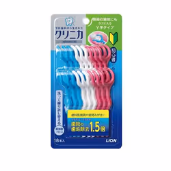 Lion CLINICA Advantage Dental Flosses Y 18pcs, Monofilament floss, Y-shaped, Blue, Pink, White, 18 pc(s), Blister