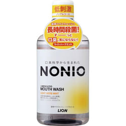 LION NONIO (Nonio) Mouthwash Non-alcoholic Light Herb Mint Mouthwash 600ml (Quasi-drug) Bad Breath Prevention Rinse with water for 20 seconds and spit