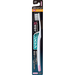 LION Systema Toothbrush Compact, 3 rows, Slim, 1 Toothbrush, Soft Periodontal Disease Toothbrushes Use the tips of the bristles to brush lightly in sm