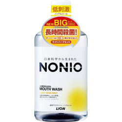 LION NONIO (Nonio) Mouthwash Non-alcoholic Light Herb Mint Mouthwash 1000ml (Quasi-drug) Bad Breath Prevention To use] Hold an appropriate amount of a