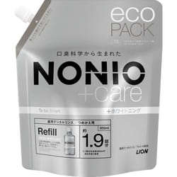 LION NONIO Mouthwash Plus Whitening Refill Pouch Mouthwash 950ml (Quasi-drug) Bad Breath Prevention Rinse the bottle with water after use. 2. To refil