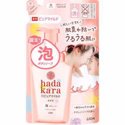 LION hadakara Foam Body Soap Pure Mild Refill 440ml (Quasi-drug) Foam type Use 2 to 5 pumps. Wet your skin and apply an appro ...