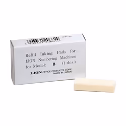 Lion Replacement Ink Pad for B Model Automatic Numbering Machines 12 Pads/Box 1 Box PAD-B