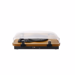 Akai ATT-11BT, Belt-drive audio turntable, Brown, 33,45,78 RPM, Auto stop, 0.8 W, 420 mm