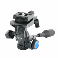 3-way pan head offers separate controls: tilt (up and down). pan (left and right). and horizon leveling (landscape and portra ...