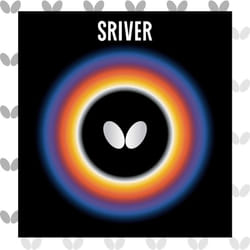 Butterfly Sriver Table Tennis Rubber | 1.5 mm, 1.7 mm, 1.9 mm, 2.1 mm, or MAX | Red or Black | 1 Inverted Tabl