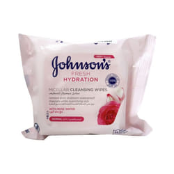 Johnson's Fresh Hydration Micellar Cleansing Wipes For Normal Skin 25's