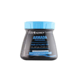 Energy Cosmetics Armada Hair Styling Gel Blue 1000mL | Extra Strong Hold, Long-Lasting Styling Gel, Non-Greasy, Ideal for All Hair Types