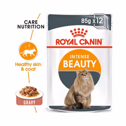 Royal Canin Feline Health Nutrition Intense Beauty Wet Cat Food (Chunks in Gravy, Adult Cats, 85 g)