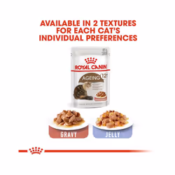 Royal Canin Feline Health Nutrition Ageing +12 Wet Cat Food (Chunks in Gravy, 85 g) | Nutritional Support for Senior Cats, Promotes Vitality & Health