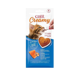 Catit Creamy Lickable Treats (Salmon & Prawns, 40 g) - Grain-Free Cat Treats, High-Protein Snack, Delicious Reward for Cats