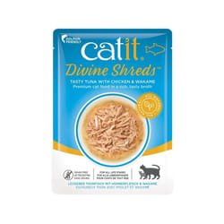 Catit Divine Shreds Wet Food (Tuna W/Chicken & Wakame, 75 g)