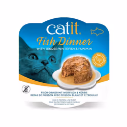 Catit Fish Dinner Cats Best Food (Whitefish & Pumpkin, 80 g)
