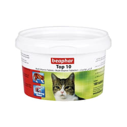 Beaphar Top 10 Cat Multi-Vitamins Tablets (180 pcs) | Essential Nutrients for Healthy Cats, Supports Immune System & Overall Well-Being