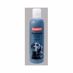 Beaphar Shampoo for Black Coats with Aloe Vera for Dogs - 250 ml, Gentle Cleansing Formula for Shiny Fur, Ideal for Dark-Hair ...