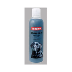Beaphar Shampoo for Black Coats with Aloe Vera for Dogs - 250 ml, Gentle Cleansing Formula for Shiny Fur, Ideal for Dark-Haired Breeds
