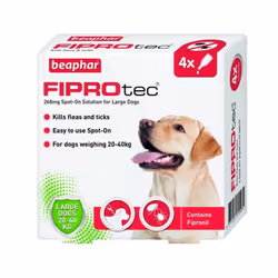 Beaphar FIPROtec Spot-On Flea Treatment Solution for Large Dog (4 pcs)