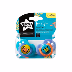 Tommee Tippee Fun Style Soother For 0-6 Months+ Babies, Pack of 2's