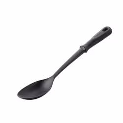 Tefal Comfort Plastic Solid Spoon - Heat-Resistant Cooking Utensil for Safe Stirring and Serving, Ergonomic Design for Easy Handling