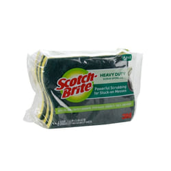 3M Scotch-Brite Heavy Duty Scrub Sponge Pack (6 Pc.) - Durable Non-Scratch Scrubbers for Tough Cleaning, Ideal for Kitchen and Household Use