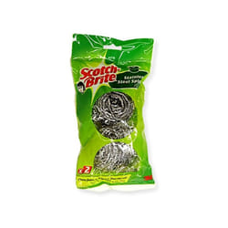 Scotch Brite Stainless Steel Spirals, 2 Pieces Silver