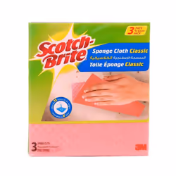 3M Scotch-Brite Classic Pink Sponge Cloths (3 Pieces) | Ultra-Absorbent, Durable Cleaning Cloths for Kitchen and Household Us ...