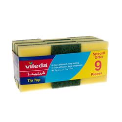 Vileda Tip Top Sponge (9-Pack) - Reliable, Long-Lasting Cleaning Solution