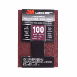 3M SandBlaster Sanding Sponge, 100 Medium Grit (9.5 x 6.3 x 2.5 cm)