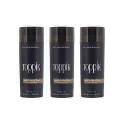 MEDIUM BROWN) Toppik Hair Building Fibres | Hair Fibres For Thinning Hair 27.5g (Pack of 3)