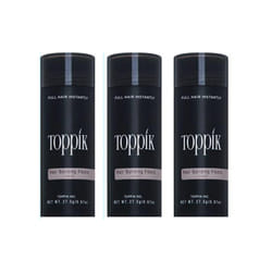 Toppik Hair Building Fibers, Grey, 27.5 g (pack of 3)