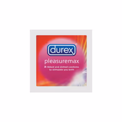 Durex Pleasure Max Natural Rubber Latex Condoms for Men, Regular Fit, FSA & HSA Eligible, Condoms  Pack of 3