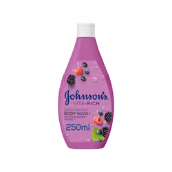 Johnson's Vita-Rich Replensihing Body Wash With Raspberry Extract 250ml |Long lasting Shower-Fresh Feeling |Soft Smooth Skin  ...