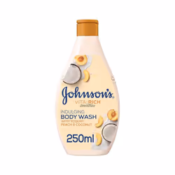 Johnson's Vita-Rich Smoothies Indulging Body Wash With Yogurt, Peach & Coconut 250ml |Moisturizing Shower Gel Cleanser |Light ...