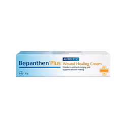 Bepanthen Plus Antiseptic Wound Healing Cream 30g | Fast-Acting, Soothing, Bacteria-Fighting Skin Care for Cuts, Scrapes & Mi ...