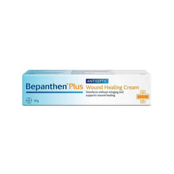 Bepanthen Plus Antiseptic Wound Healing Cream 30g | Fast-Acting, Soothing, Bacteria-Fighting Skin Care for Cuts, Scrapes & Minor Injuries