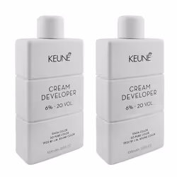 Keune Tinta Cream Developer 6% 20 Volume - 1000mL Pack Of 2 | Professional Hair Peroxide for Hair Coloring