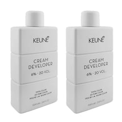 Keune Tinta Cream Developer 6% 20 Volume - 1000mL Pack Of 2 | Professional Hair Peroxide for Hair Coloring