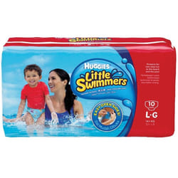 Huggies Little Swimmers Large 10's, Disposable Swim Pants, Easy Open Sides