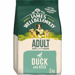 James Wellbeloved Adult Duck & Rice 2 kg Bag, Hypoallergenic Dry Dog Food