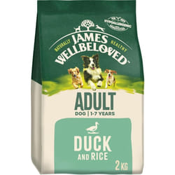 James Wellbeloved Adult Duck & Rice 2 kg Bag, Hypoallergenic Dry Dog Food