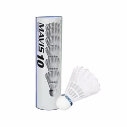 Yonex Mavis 10 Badminton Shuttlecocks Shuttles (Tube of 6) White