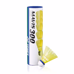 Yonex Mavis 300 Badminton Shuttlecocks Shuttles (Tube of 6) Yellow