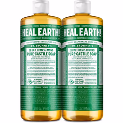 Dr Bronner's Organic Almond Castile Liquid Soap, 946 ml - Pack of 2
