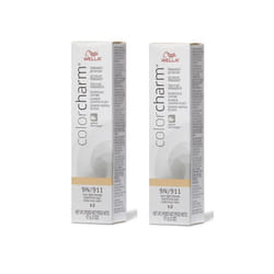 9N/911 Very Light Blonde Wella Color Charm Permanent Gel - 9N - Pack of 2