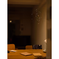 Niels Bohr Atom Model Hanging Mobile - 9 Inches - Steel - Handmade in Denmark by Flensted