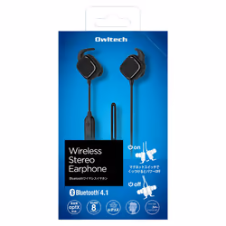 Owltech OWL-BTEP02-BK headphones/headset Wireless In-ear Sports Micro-USB Bluetooth Black